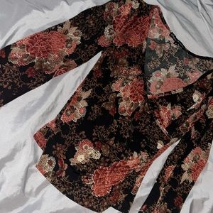 Super cute faux wrap top